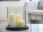 Saskia Clear/Black Candle Holder - A2000846