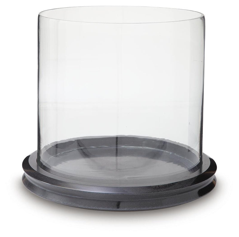 Saskia Clear/Black Candle Holder - A2000846