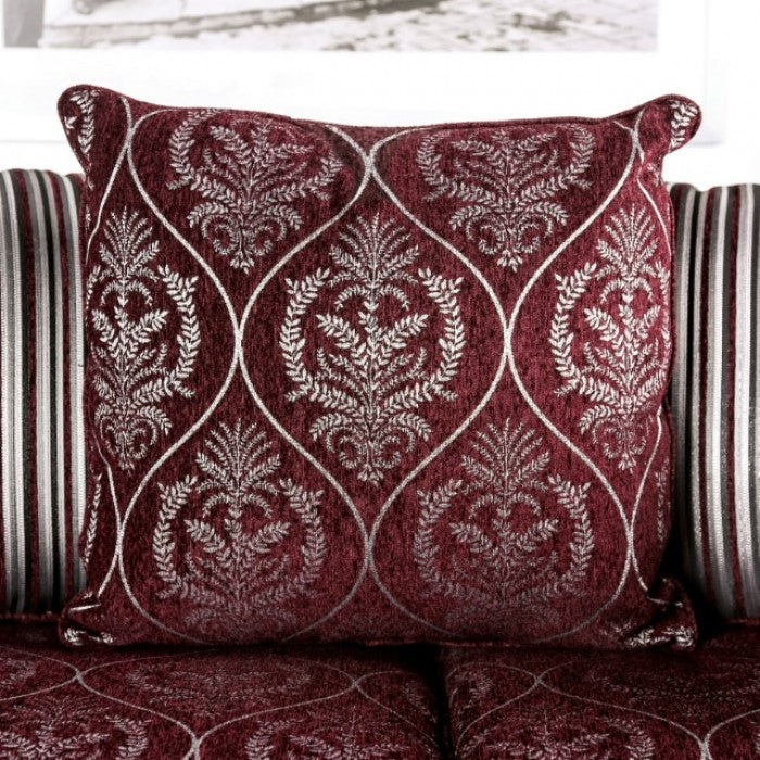 Sassari Burgundy Loveseat - SM6447-LV