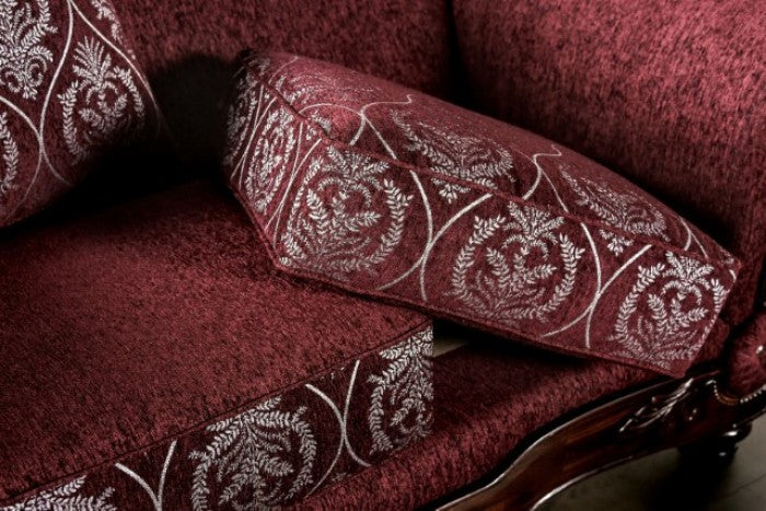 Sassari Burgundy Loveseat - SM6447-LV