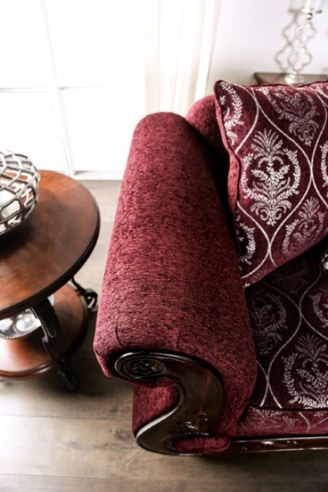 Sassari Burgundy Loveseat - SM6447-LV