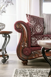 Sassari Burgundy Loveseat - SM6447-LV