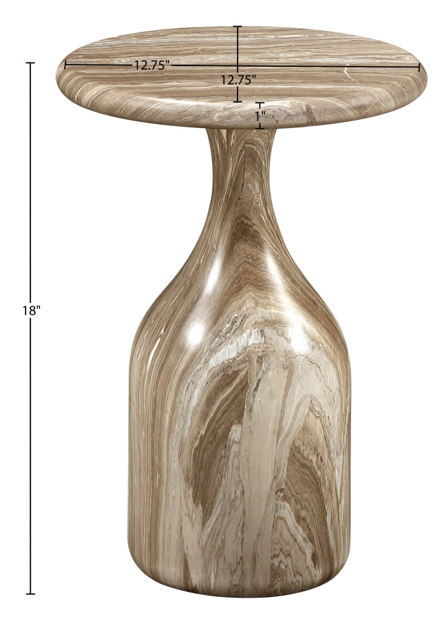 Savona Concrete Indoor/Outdoor End Table in Beige - 99080Beige-ET18