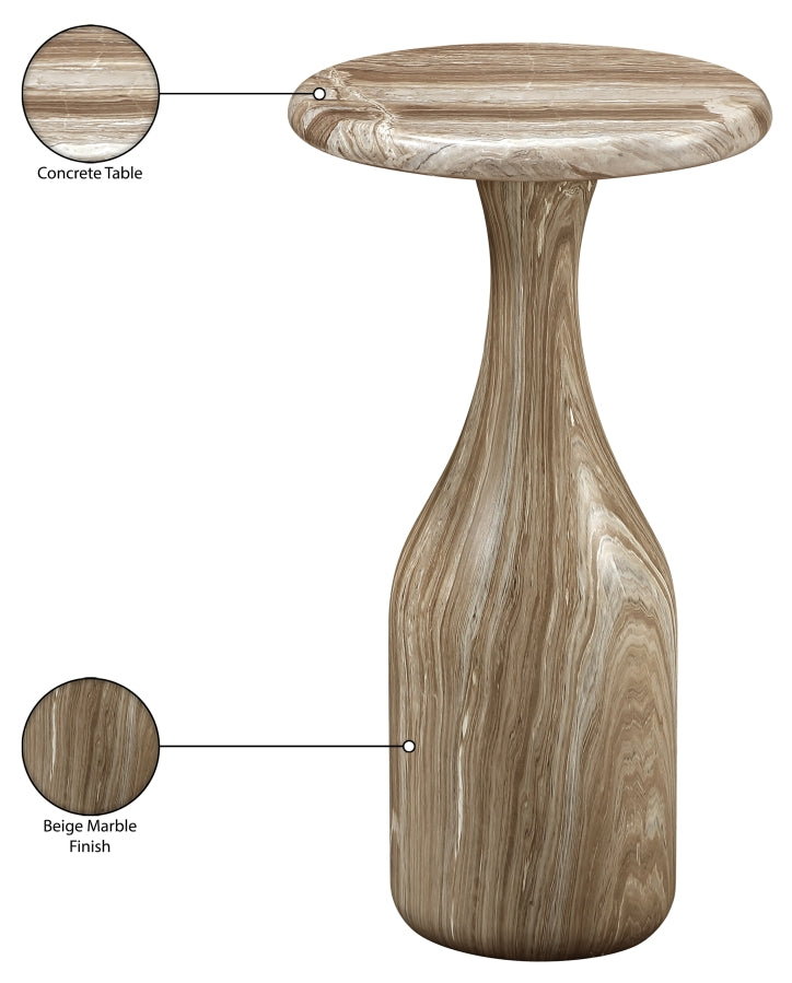 Savona Concrete Indoor/Outdoor End Table in Beige - 99080Beige-ET20