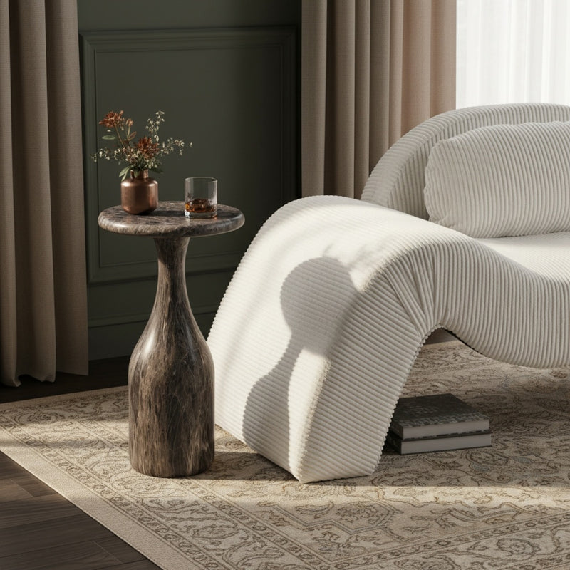 Savona Concrete Indoor/Outdoor End Table in Brown - 99080Brown-ET20