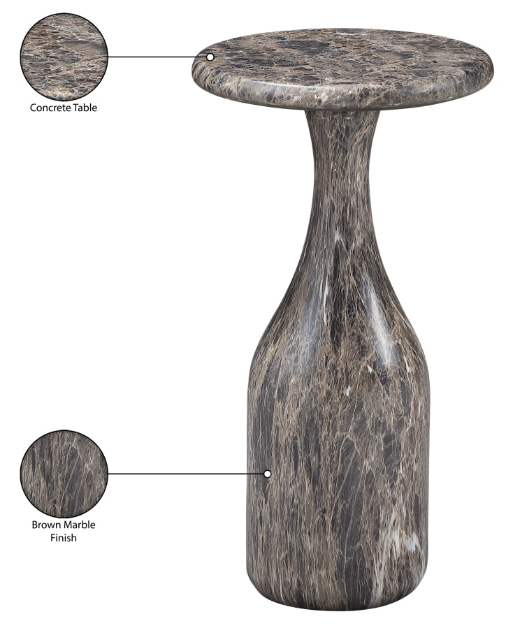 Savona Concrete Indoor/Outdoor End Table in Brown - 99080Brown-ET20