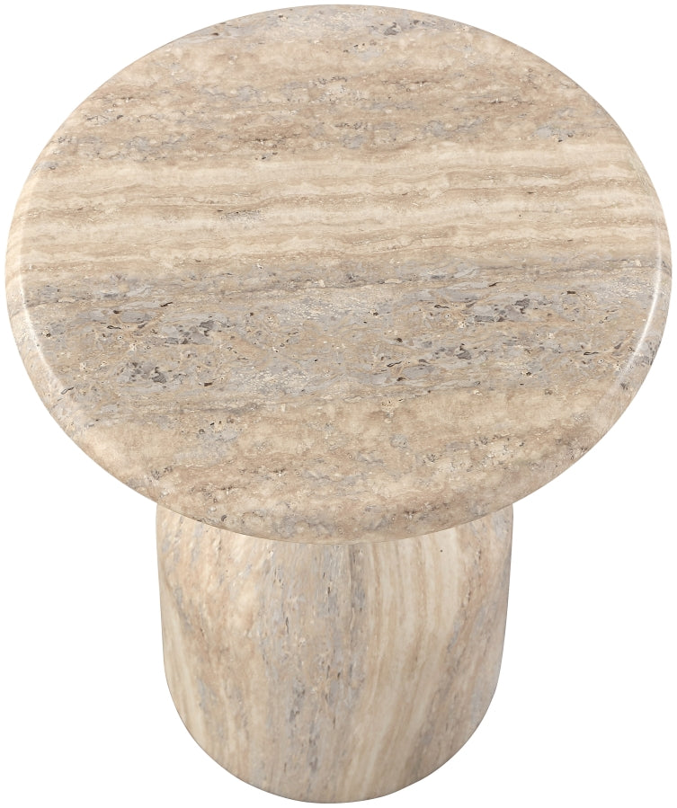 Savona Concrete Indoor/Outdoor End Table in Travertine - 99080Travertine-ET18