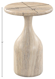 Savona Concrete Indoor/Outdoor End Table in Travertine - 99080Travertine-ET18