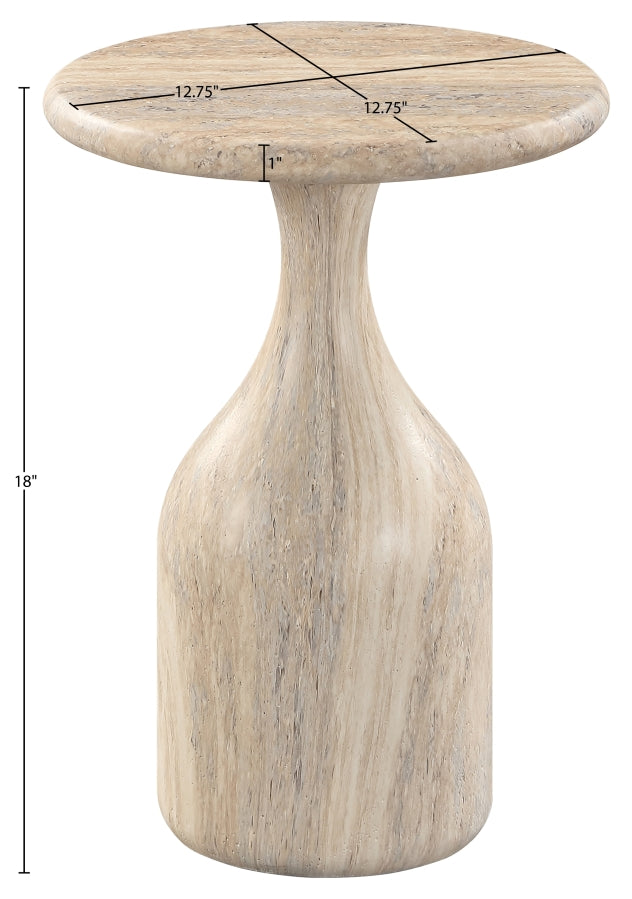 Savona Concrete Indoor/Outdoor End Table in Travertine - 99080Travertine-ET18