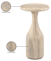 Savona Concrete Indoor/Outdoor End Table in Travertine - 99080Travertine-ET20