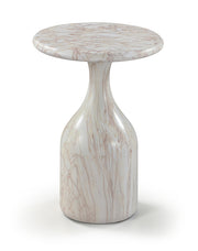 Savona Concrete Indoor/Outdoor End Table in White - 99080White-ET18