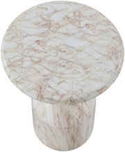 Savona Concrete Indoor/Outdoor End Table in White - 99080White-ET18