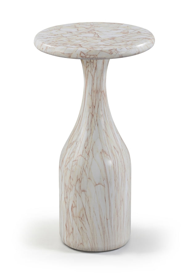 Savona Concrete Indoor/Outdoor End Table in White - 99080White-ET20