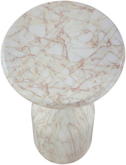 Savona Concrete Indoor/Outdoor End Table in White - 99080White-ET20