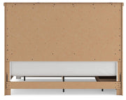 Savonport King Panel Storage Bed, Chest and Nightstand in White/Brown - PKG025311
