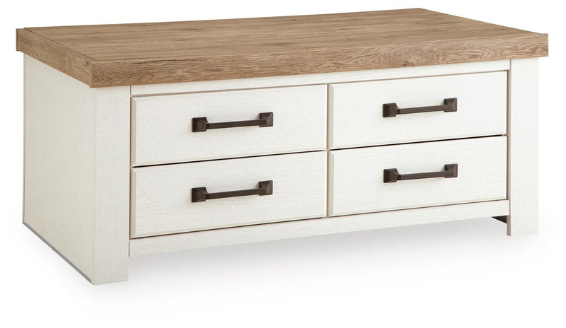 Savonport White/Brown Coffee Table - T4615-1