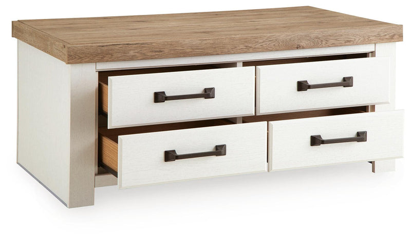 Savonport White/Brown Coffee Table - T4615-1