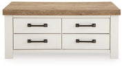 Savonport White/Brown Coffee Table - T4615-1