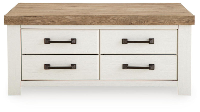 Savonport White/Brown Coffee Table - T4615-1