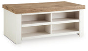 Savonport White/Brown Coffee Table - T4615-1