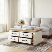 Savonport White/Brown Coffee Table - T4615-1