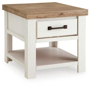 Savonport White/Brown End Table - T4615-3
