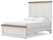 Savonport White/Brown Full Panel Bed - B4615B3