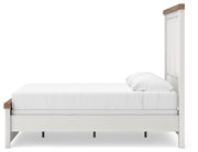 Savonport White/Brown Full Panel Bed - B4615B3
