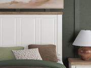 Savonport White/Brown Full Panel Bed with Storage - B4615B19