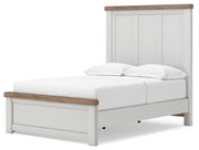 Savonport White/Brown Full Panel Bed with Storage - B4615B19