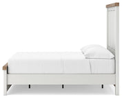 Savonport White/Brown Full Panel Bed with Storage - B4615B19