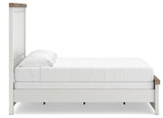 Savonport White/Brown King Panel Bed - B4615B10