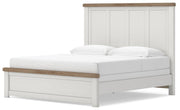 Savonport White/Brown King Panel Bed - B4615B10
