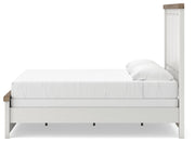 Savonport White/Brown King Panel Bed - B4615B10