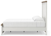 Savonport White/Brown King Panel Bed with Storage - B4615B13
