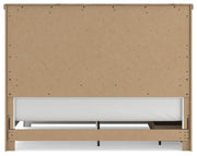 Savonport White/Brown King Panel Bed with Storage - B4615B13