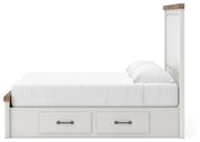 Savonport White/Brown King Panel Storage Bed - B4615B17