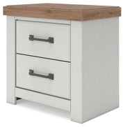 Savonport White/Brown Nightstand - B4615-92