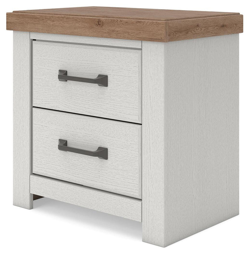 Savonport White/Brown Nightstand - B4615-92