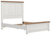 Savonport White/Brown Queen Panel Bed - B4615B4