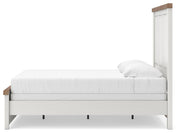 Savonport White/Brown Queen Panel Bed - B4615B4
