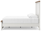 Savonport White/Brown Queen Panel Bed with Storage - B4615B12