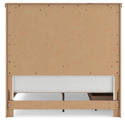 Savonport White/Brown Queen Panel Bed with Storage - B4615B12