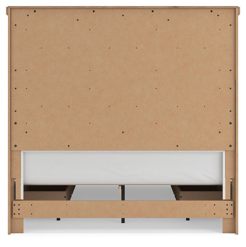 Savonport White/Brown Queen Panel Storage Bed - B4615B16