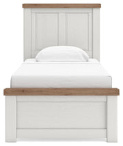 Savonport White/Brown Twin Panel Bed - B4615B2