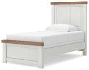Savonport White/Brown Twin Panel Bed - B4615B2