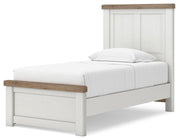 Savonport White/Brown Twin Panel Bed with Storage - B4615B18