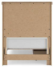 Savonport White/Brown Twin Panel Bed with Storage - B4615B18