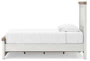 Savonport White/Brown Twin Panel Bed with Storage - B4615B18