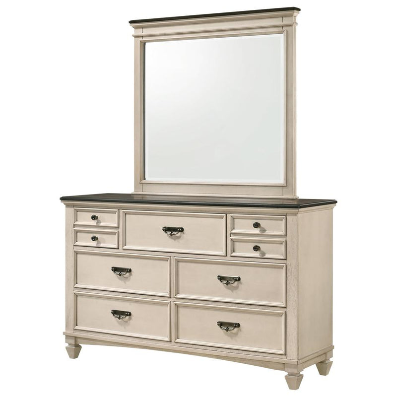 Sawyer Antique White/Brown Dresser - Gate FurnitureDresser